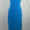 BCBGeneration  Blue Cut Out Ribbed Beach Vacation Cruise Midi Dress NWT Size L Photo 0