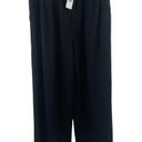 Bobeau  Pull On Pants Size Large Black Wide Leg NWT Rayon Nylon Blend Cropped Photo 0