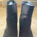 Unisa Black Satin Silver Block Heel Ankle Boots Size 6.5 Photo 9