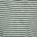 Oak + Fort  - Stripped Button Up Cropped Long Sleeve Tee in Green and White Photo 3