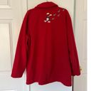 Disney Vintage Red  Zip Up Fleece Jacket Photo 2