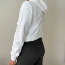 John Galt  White Cropped Full Zip Up Hoodie Size S Photo 8