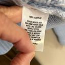 True Craft Baby Blue like new Sweater Lightweight Acrylic Comfy Womens Medium Cropped Photo 11