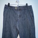 Gap  Factory Y2K Womens Dark Denim Cropped Blue Jeans SZ 14 Wide Leg Stretch Mid Photo 1