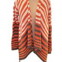 BCBG Maxazria SZ S Wool Blend Stripe Open Fringe Cardigan Boho Western Colorful Photo 0