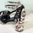 Fendi FIDI by  Women's Black Gray Snakeskin Sparkle Chunky Heels Size 9 Photo 7