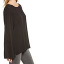 Treasure & Bond Treasure Bond Blouse Small Soft Black Bell Long Sleeve Business Casual Top NWT Photo 3