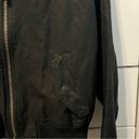 Vince  Linen Blend Black Bomber Jacket Photo 6