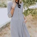 Roolee NWT  The Cypress Dress Light Steel Blue Light Gray Long Sleeve Mini Zip XS Photo 0