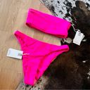 Good American NWT Neon Hot Pink Better Band bikini Two Piece Size Small Photo 3