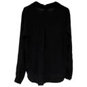 Pistola  Women's Black V-Neck Button-Up Shirt 3/4 Sleeve Loose Fit Casual Size S Photo 6