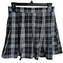 Charlotte Russe  Plaid Pleated Tennis Mini Skirt (Black/White) - Small Photo 0