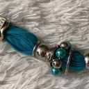 New boho scarf necklace Blue Photo 3