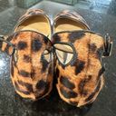 Talbots  calf hair leopard print flats with ankle strap sz 6.5 medium EUC Photo 2