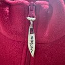 Woolrich Maroon Burgundy Fleece Zipper Front Vest Jacket Size Small to Medium Photo 1