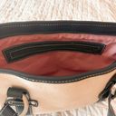 Stone Mountain Cream Colored Canvas Genuine Leather Shoulder Bag Photo 5