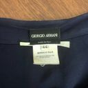 Giorgio Armani  Navy Ruffle Pleated Silk Skirt Sz 8 Photo 5