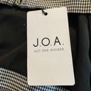 J.O.A. NWT  women's crop top plaid black and white size large Photo 4