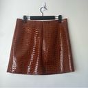 Princess Polly Motel Wren Brown Faux Croc Leather Mini Skirt 6 Photo 9