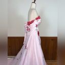 None Pretty Custom Pink Embroidered Rose Wedding Gown! Photo 4