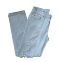 Gap  Womens Distressed Boyfriend Denim Jeans Light Wash Size 25 Regular Photo 0