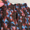 Elan  Brown Geo Foil Bell Sleeve Blouse Size Small NWT Photo 8