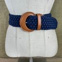 Talbots Wide Blue Woven Dress Belt Size M-Lrg 0-43 Inches Photo 0