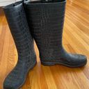 Rampage  Women’s Raveyn crocodile black rubber rain boots, size 6 Gorpcore hiking Photo 9