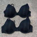 Gap  Body Favorite T-Shirt Bra Lightly Padded Adjustable Straps Black 32C (Set 2) Photo 1