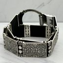 Chico's  Vintage Studded Silver Tone Stretch Belt Size Small S Medium M Womens Photo 3