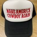 Make America Cowboy Again Trucker Hat Black Photo 0