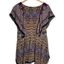 Style & Co Blouse Tribal Multicolor Tiered Eclectic Size XL EUC Photo 6