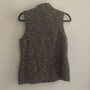 J.Jill  Brown Mock Neck Zip Up Sweater Vest Wool Alpaca Blend Photo 4