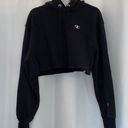 Champion Black Cropped Hoodie Photo 0