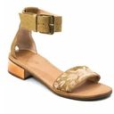 Latigo  | ANTHROPOLOGIE Women’s Tana Floral Embroidered Leather Sandal Gold 10 Photo 0