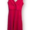 J.Crew  Sophia Silk Crepe Chiffon V-neck Dress Magenta Pink Size 4 Barbiecore Photo 0