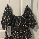 Celebrity Pink Off the shoulder black floral baby doll top Photo 0