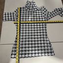 White House | Black Market  Top‎ Womens XXS Houndstooth Turtleneck Mesh Long Sleeve Photo 1