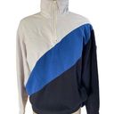 Solid & Striped  Color Block Blue Cotton Pullover Sweatshirt Size Large Photo 0