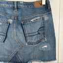 American Eagle AEO  Outfitters Distressed denim jean Micro-mini Skirt Size 4 Photo 7