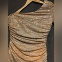 City Triangles  small gold and silver metallic glitter small dress with rusching Photo 6