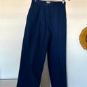 L.L.Bean Vintage High Waisted Navy Pleated Trousers  Photo 3