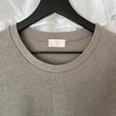 Edge T. LA Waffle Knit Flutter Bottom  Long Sleeve Top - Size Small Photo 1