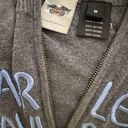 Harley Davidson  Gray Pullover 1/3 zip logo sweater Photo 6