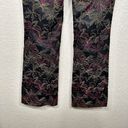 Cache  Vintage Black Embroidered Floral Flare Pants Photo 7