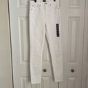 J.Crew  Factory 10" High Waist Skinny Raw Hem White Jeans 26 Tall NWT Photo 1