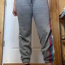 Aviator Nation Grey Sweat Pants With Stripes Photo 0