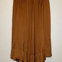 ZARA  Rust Orange Satin Midi Skirt Size Medium Photo 0