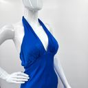 Cache  Blue Silk Mermaid Pageant Prom Gown Dress Photo 5