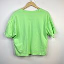 Fresh Produce Green Fish Cropped V Neck Short Sleeve T shirt Top womens One size Photo 6